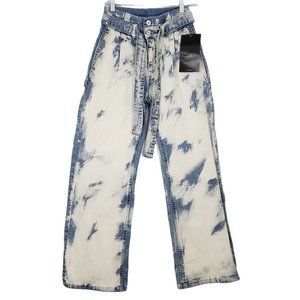 Sunrise 51 Retro 80's Inspired Acid Wash Pleated Waist Jeans Size 28 Inch Waist